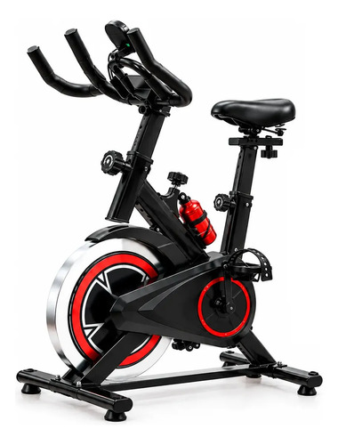 Bicicleta Ergométrica Spinning Liftness Preto 100kg Aço Carbono + Garrafa