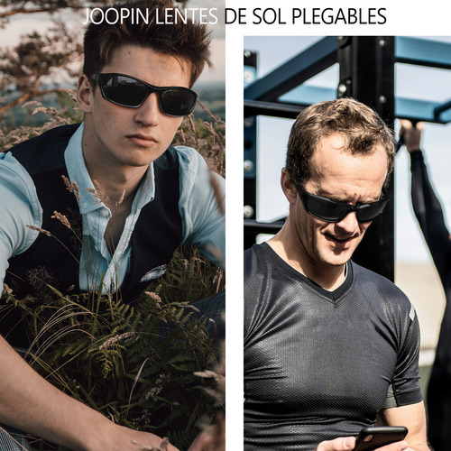 Lentes De Sol Plegables Hombre Mujer Uv Deportivos Ciclismo Anti Luz Solar De Moda Estilo Clásico Diseño Negro
