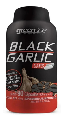 Ajo Negro Black Garlic 90 Cápsulas Green Side