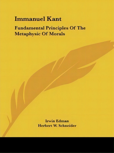 Immanuel Kant, De Irwin Edman. Editorial Kessinger Publishing, Tapa Blanda En Inglés
