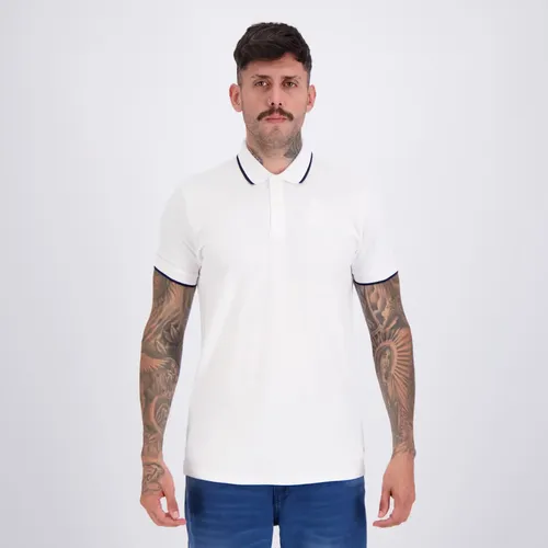 Polo Aramis Classic 1 Friso Branco E Marinho Branco - G