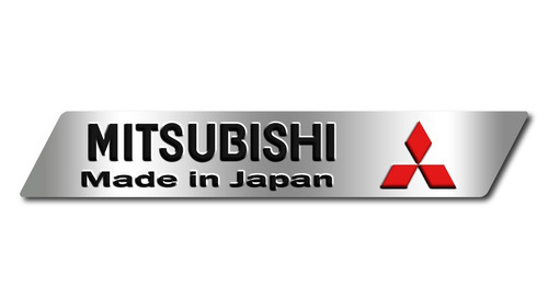 Par Emblema Automotivo Em Metal Mitsubishi Made In Japan