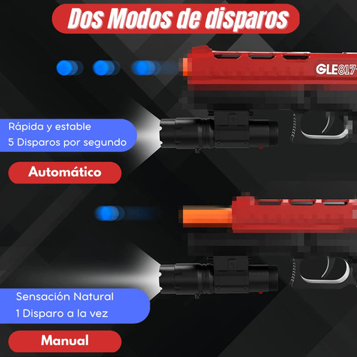 Pistola De Hidrogel Automática Desert Eagle Magnum Tambor