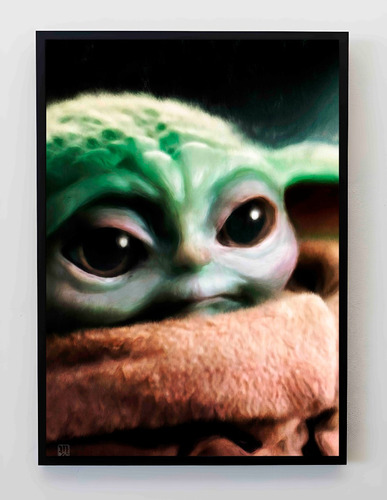 Cuadro 33x48cm Poster Grogu Baby Yoda Mandalorian