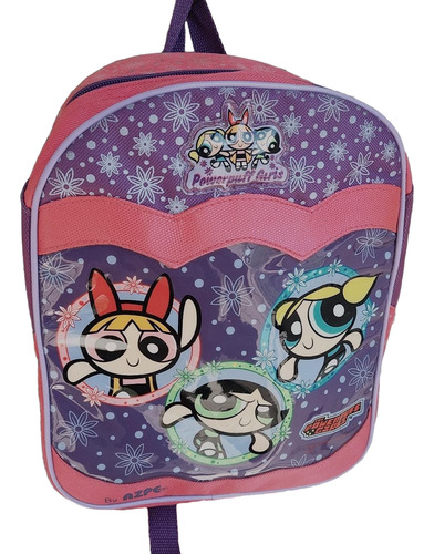 Mochila Escolar Chicas Super Poderosas 20l Rosa Chicle/ Violeta Floreado