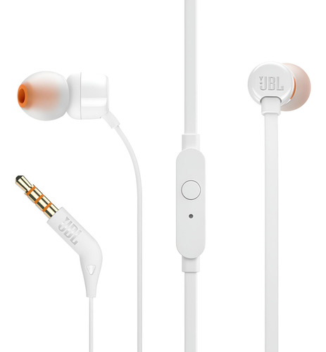 Audifonos Jbl T110 Blanco C/manos Libre