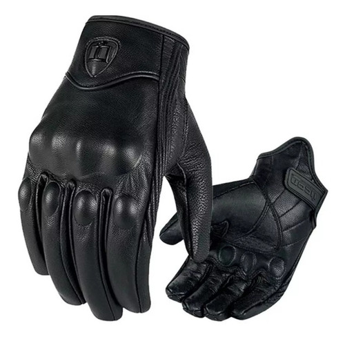  Guantes Cuero Piel Icon Pursuit Moto Proteccion Seguridad