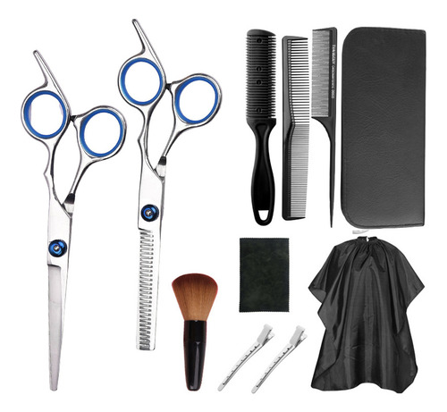 Juego De Tijeras De Barbero Profesionales De Acero Inoxidabl