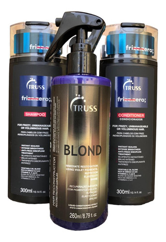 Truss Frizz.zero Shampoo E Condicionador 300ml + Blond 260ml