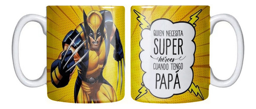 Tazón Día Del Padre Quién Necesita Super Heroes Grafimax