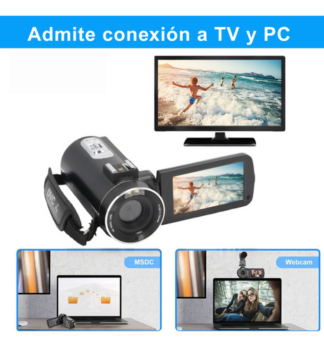 Filmadora Ruffo Rf-camcor2 2.7k Hd Alta Definición 50mp Con Memoria 32gb + 2 Baterías