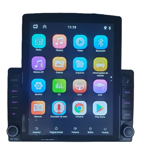 Multimídia H-tech Ht-9700 Com Bluetooth, Gps E Tela Touch