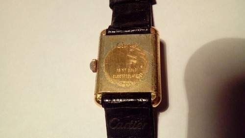 reloj cartier 18k gold electroplated