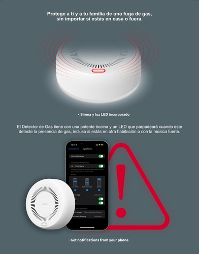 Imagen 5 de 6 de Aqara Sensor Detector Fuga De Gas Apple Homekit