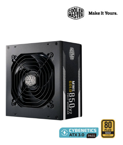 Fuente Poder Cooler Master Mwe Gold 850 V2 80 Plus Modular