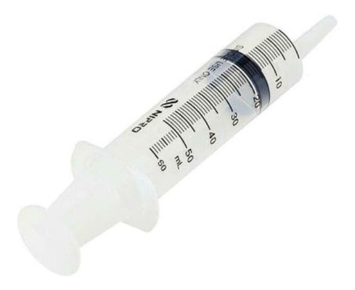 Jeringa Sin Aguja 50ml Nipro Punta Catéter Caja 30 Un Nipro