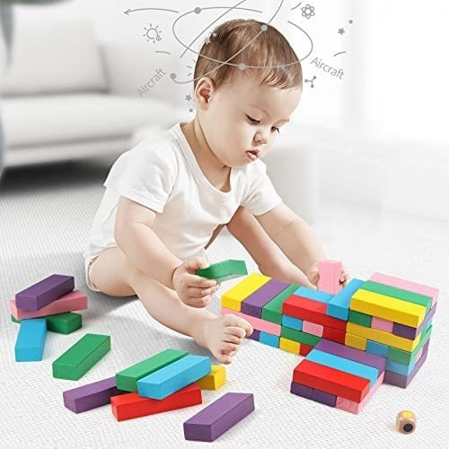 Juego De Mesa Canuan Bloques De Madera Apilados