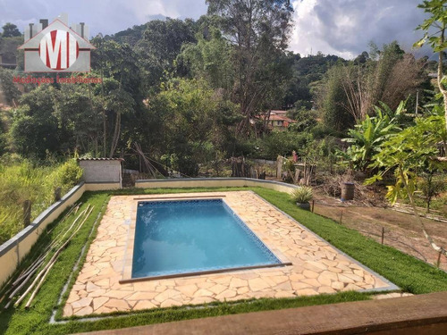 Chácara Rica Em Água Com 2 Lagos, Pomar, Pertinho Da Cidade, Casa Com 03 Dormitórios À Venda, 3335 M² Por R$ 450.000 - Pedra Bela/sp - Ch0074