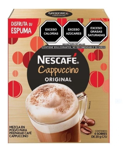  Polvo Nescafé Cappuccino 6 Sobres De 20 G C/u (4 Cajas)
