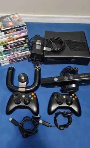 Xbox 360 Destravado Completo (1 Controle, 10 Jogos) - Desconto no Preço