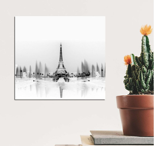 Vinilo Decorativo 60x60cm Francia Paris Torre Eiffel Blanc