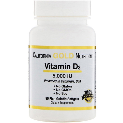 Vitamina D3 (5000 Ui) Importada 90 Doses E U A