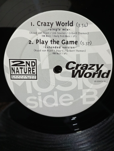2nd Nature Featuring Gilly-mac - Crazy World Lp Vinil Single (Usado)
