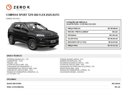 Jeep Compass 1.3 T270 TURBO FLEX SPORT AT6