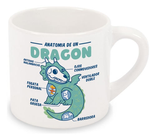 Taza Chica 6 Onzas Anatomia De Un Dragon Personalizable