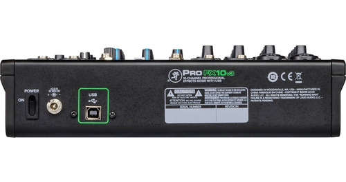 Mezcladora Mackie 10ch C/efectos Y Usb Profx10v3
