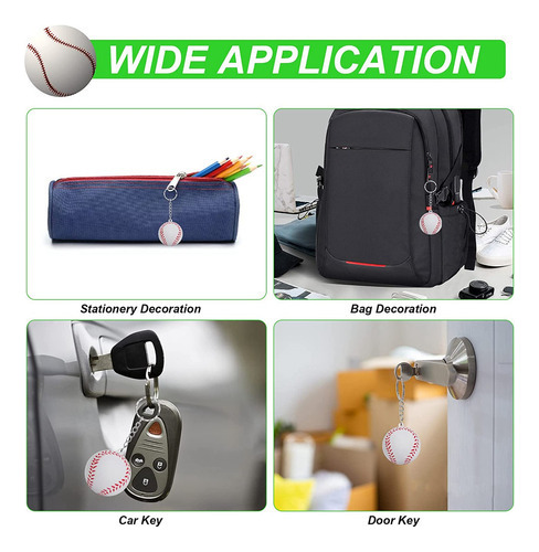 Pack De 24 Llaveros De Béisbol, Llaveros De Pelota Antiestré