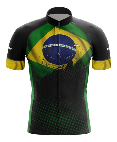 Imagem 1 de 3 de Camisa Ciclismo Masculina Brasil Brk Com Proteção Solar