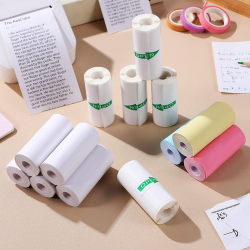 13 Rollos De Papel Adhesivo Para Mini Impresora Térmica, Rol