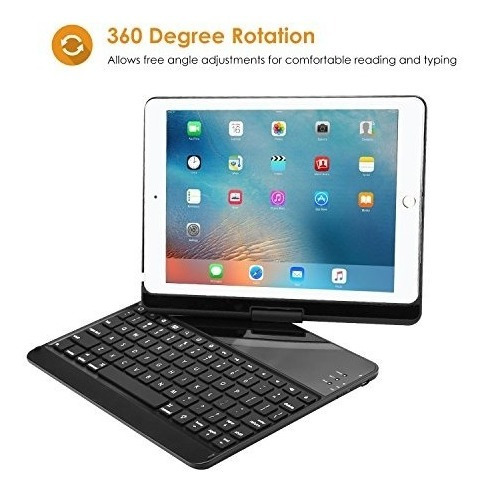 Imagen 2 de 6 de Procase Nuevo iPad 9.7 Caso Del Teclado 2017 iPad - 360 Grad