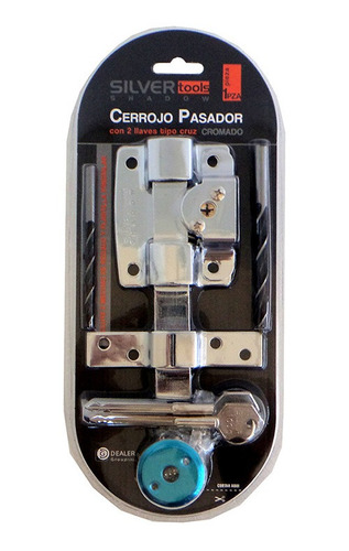 Cerrojo Pasador Llave Cruz Cromado Silver Shadow