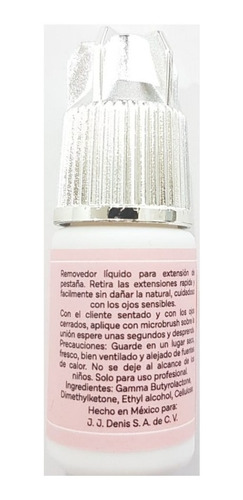 J. Denis, Liquido Removedor De Extensión De Pestañas Transparente
