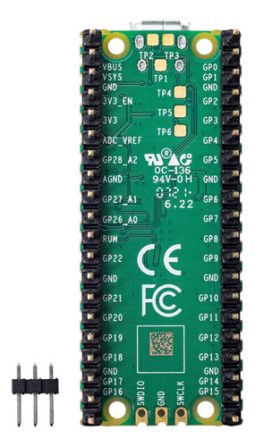 Kit Para Raspberry Pi Pico Header Rp2350 Microusb Cable