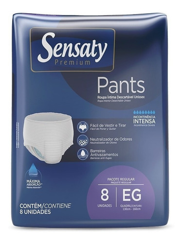 Sensaty Premium Bombachas Descartables  Pants Xg X 8