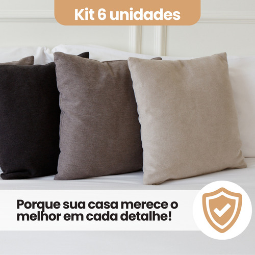 Kit 6 Enchimentos Para Almofada Refil Fibra Siliconada 45x45 Super Macia E Antiácaro