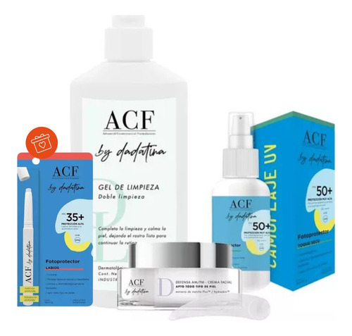 Kit Rutina Facial Los 3 Pasos Acf By Dadatina