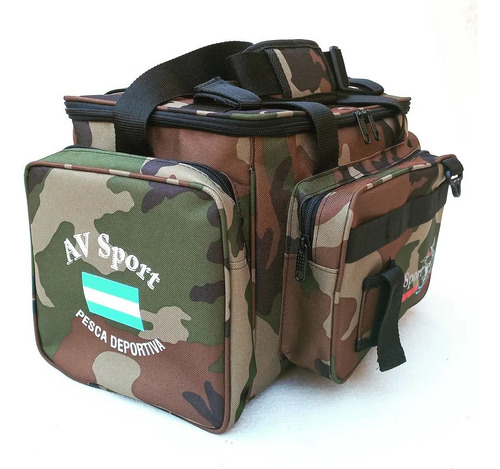Imagen 4 de 10 de Bolso De Pesca Av'sport 50x28x26cm Reforzado