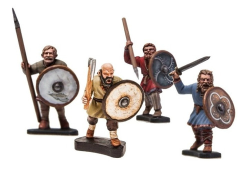 Imagem 1 de 4 de Cartela (5) Miniaturas Guerreiros Medieval Gbp 28mm