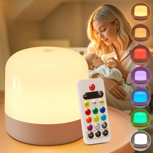Luz Nocturna Para Bebés Para Guardería, 8 Brillos + 10 Color