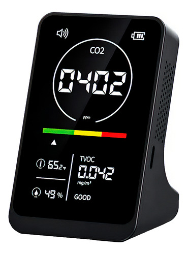 Medidor Qualidade Ar 4 Em 1 Co2 Umidade Tvoc Temperatura