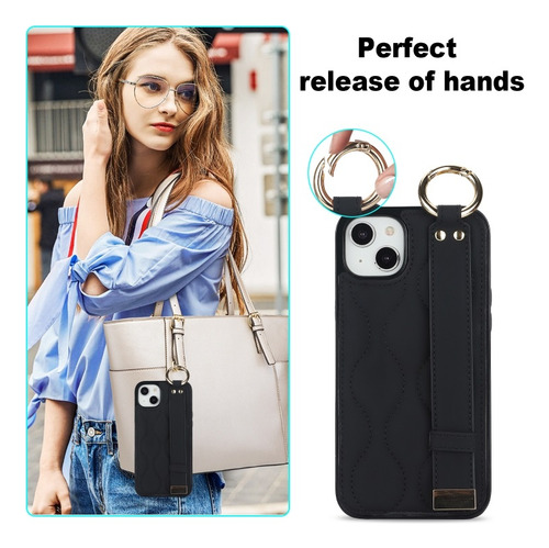 Capa De Telefone Com Pulseira Antiderrapante Para iPhone