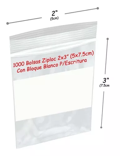 Bloque de color blanco Ziplock Bolsas