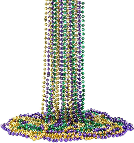 Mardi Gras Bead Collares 32 Pulgadas 7 Mm Collar De Vestuari