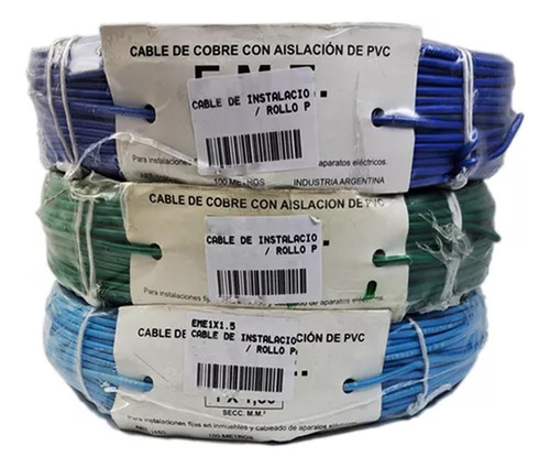 Cable De Instalacion 1x4mm Negro Rollo Por 100 Mts