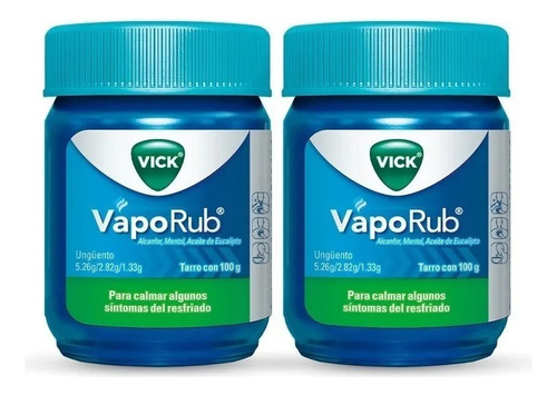 Vick Vaporub Ungüento Anticongestivo Resfriado 50gr Pack X2