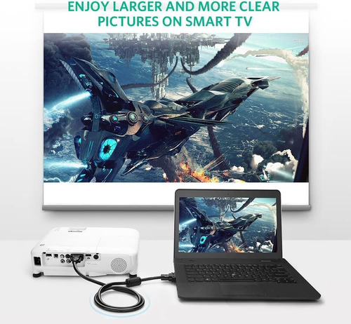 Imagen 5 de 7 de Cable Vga A Vga Ugreen 1080p Full Hd Nucleo De Ferrita 2m
